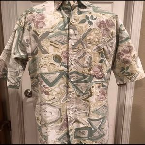 Maui Trading Co Mens Hawaiian cotton button-up shirt . Size Medium